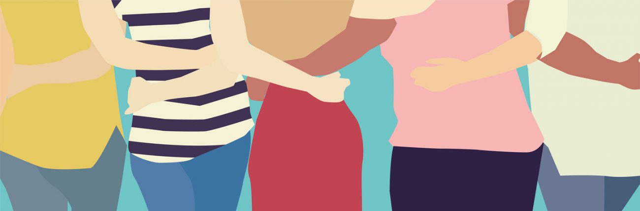 Women standing together