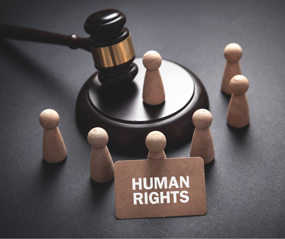 image from Canva representing human rights and justice